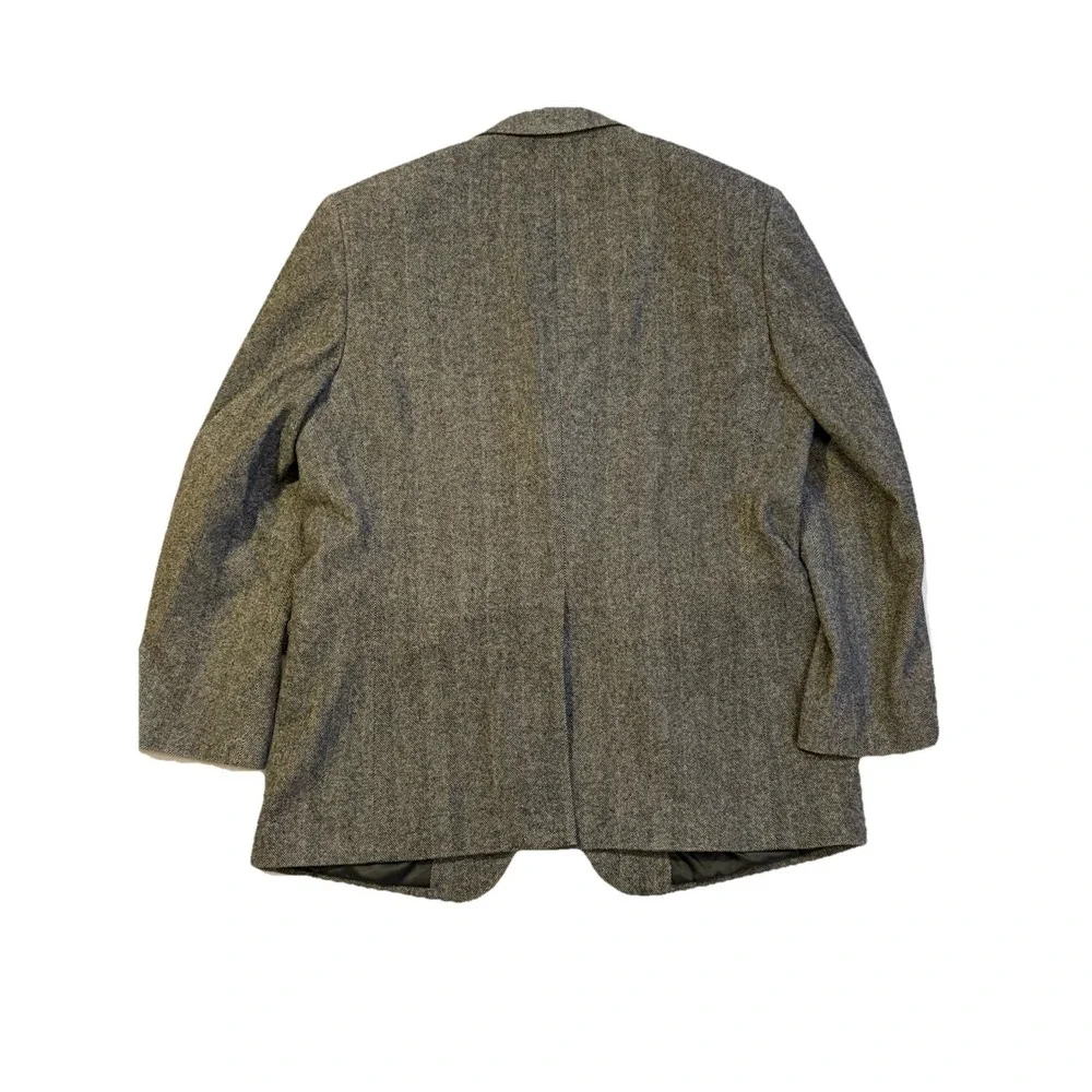 Bert Pulitzer‎ 46L Gray Herringbone Wool Blazer Sport Coat Mens Long